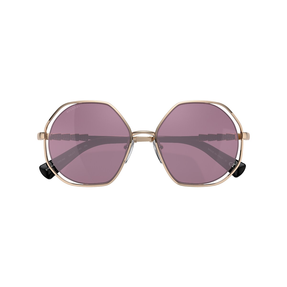 Bvlgari BV6144KB 55 Violet Internal Mirror Silver & Pink Gold 