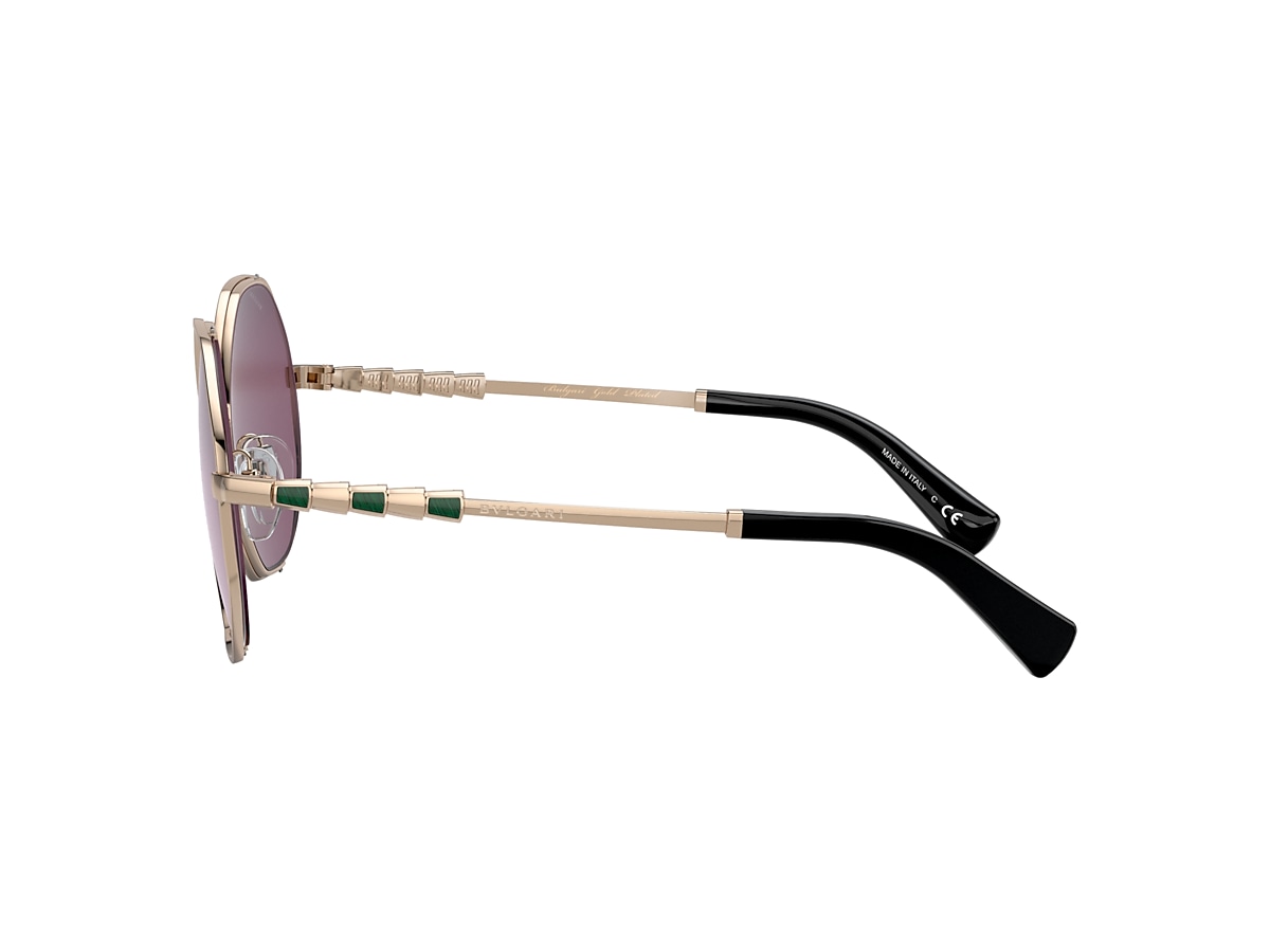 Bvlgari BV6144KB 55 Violet Internal Mirror Silver & Pink Gold 