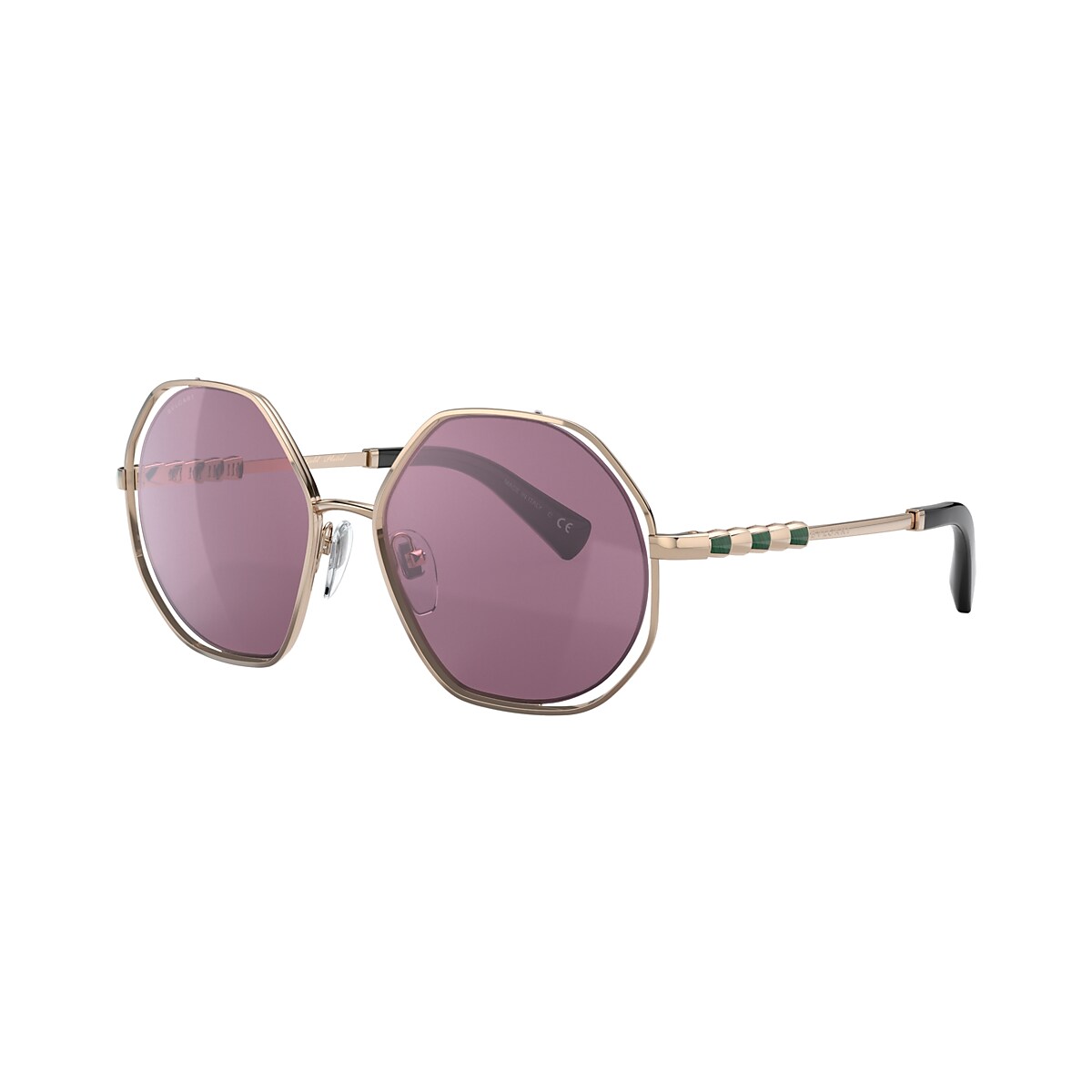 Bvlgari BV6144KB 55 Violet Internal Mirror Silver & Pink Gold 