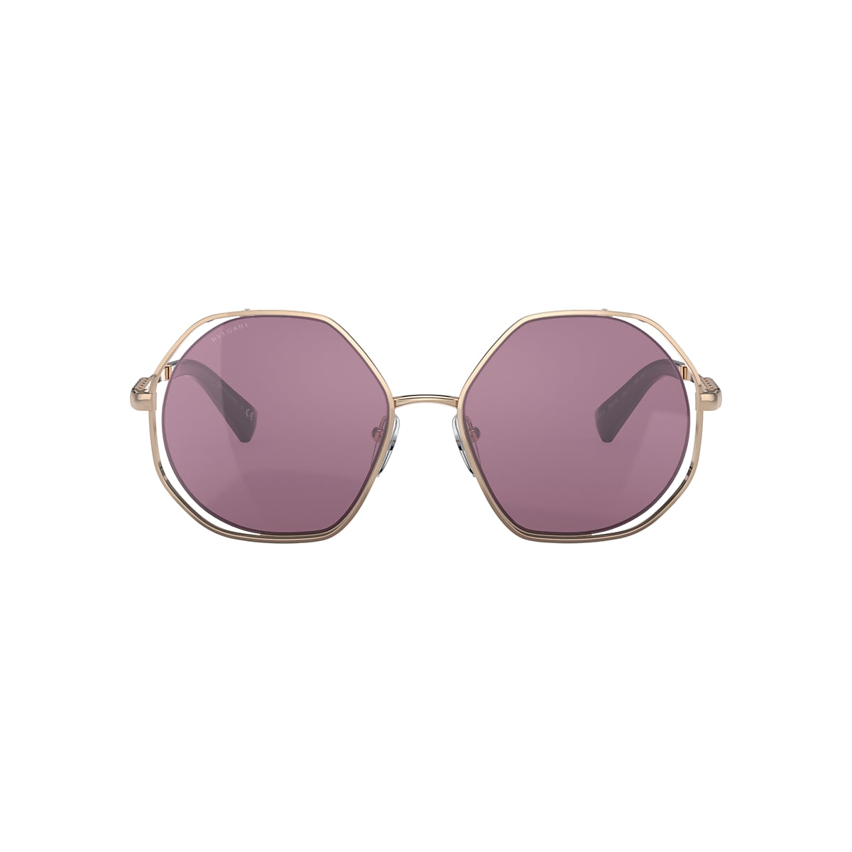 Bvlgari BV6144KB 55 Violet Internal Mirror Silver & Pink Gold 