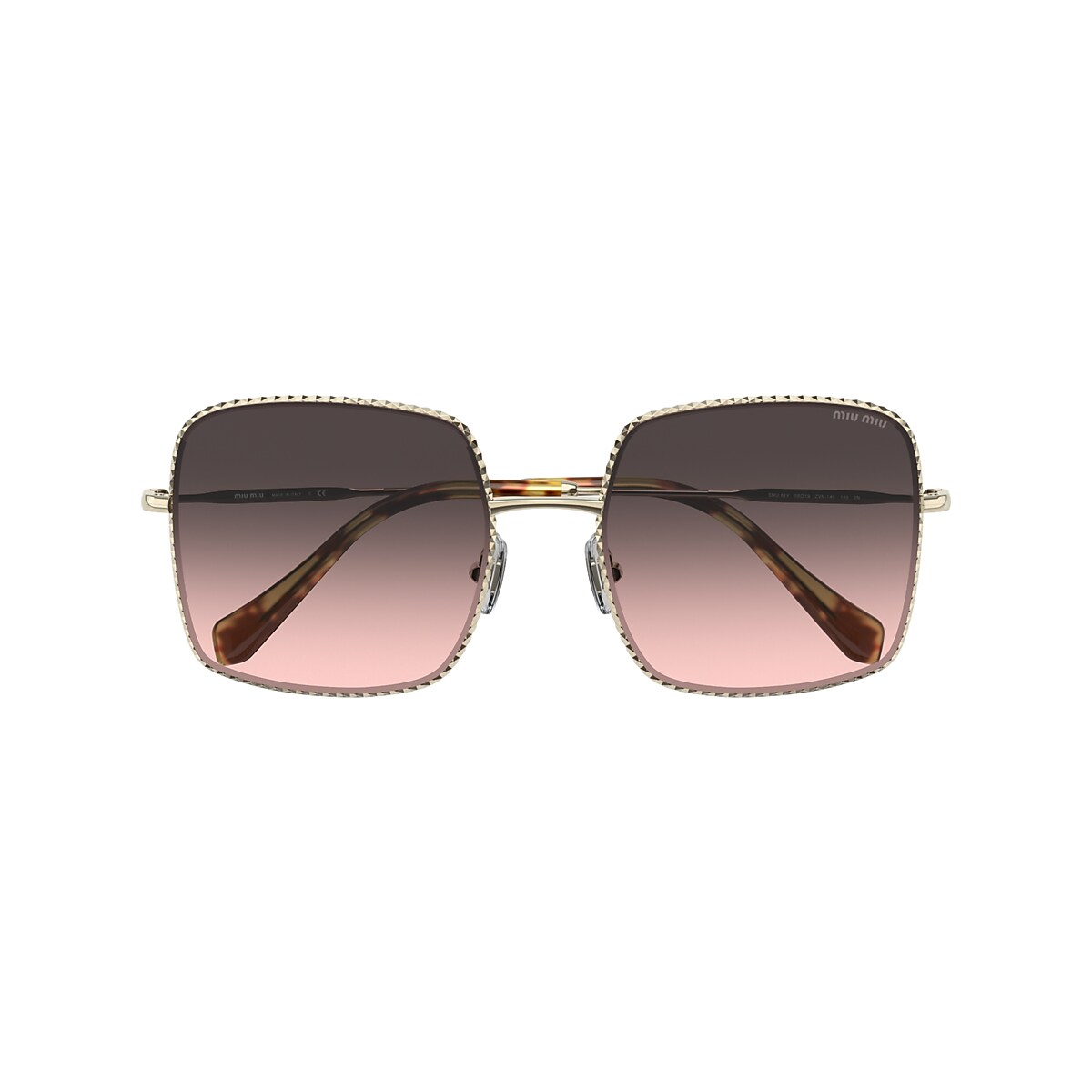 Miu Miu MU 61VS 56 Pink Gradient Grey & Pale Gold Sunglasses  