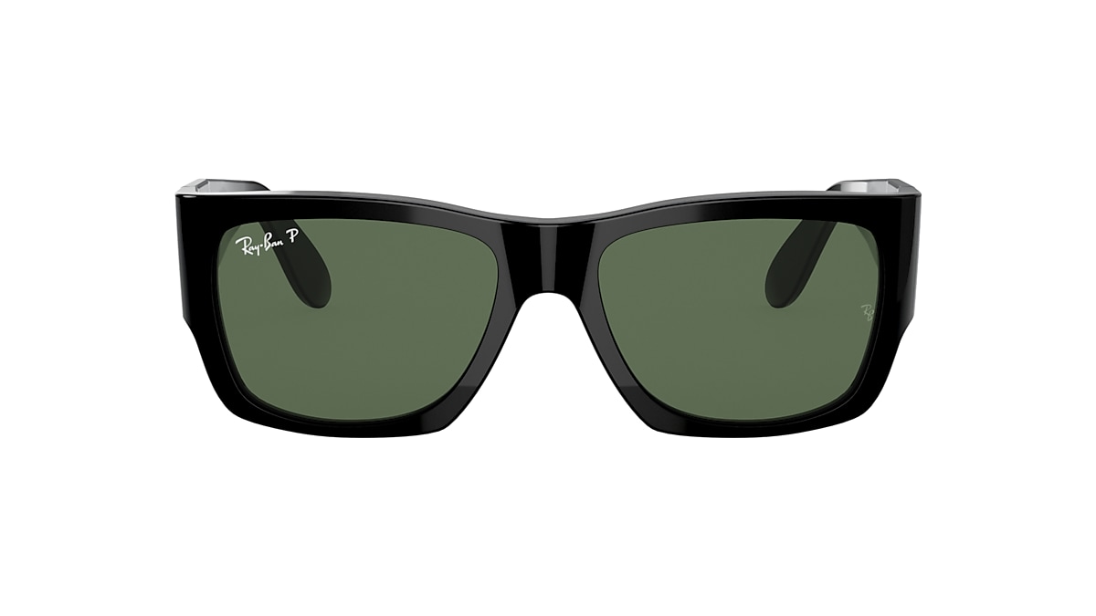 landheer Onbekwaamheid Ingang Ray-Ban RB2187 Nomad 54 Green & Black Polarized Sunglasses | Sunglass Hut  USA