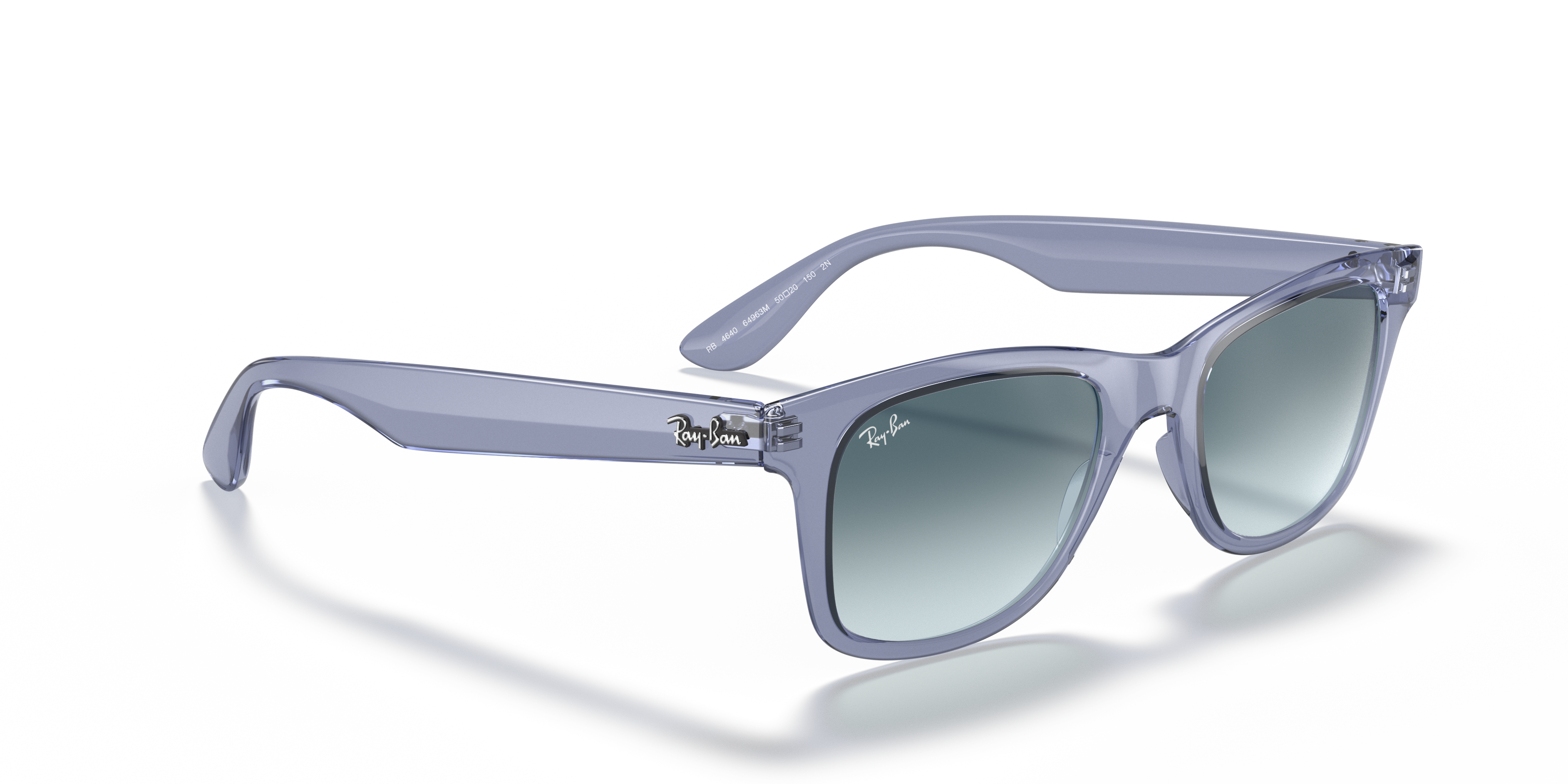 ray ban blue transparent