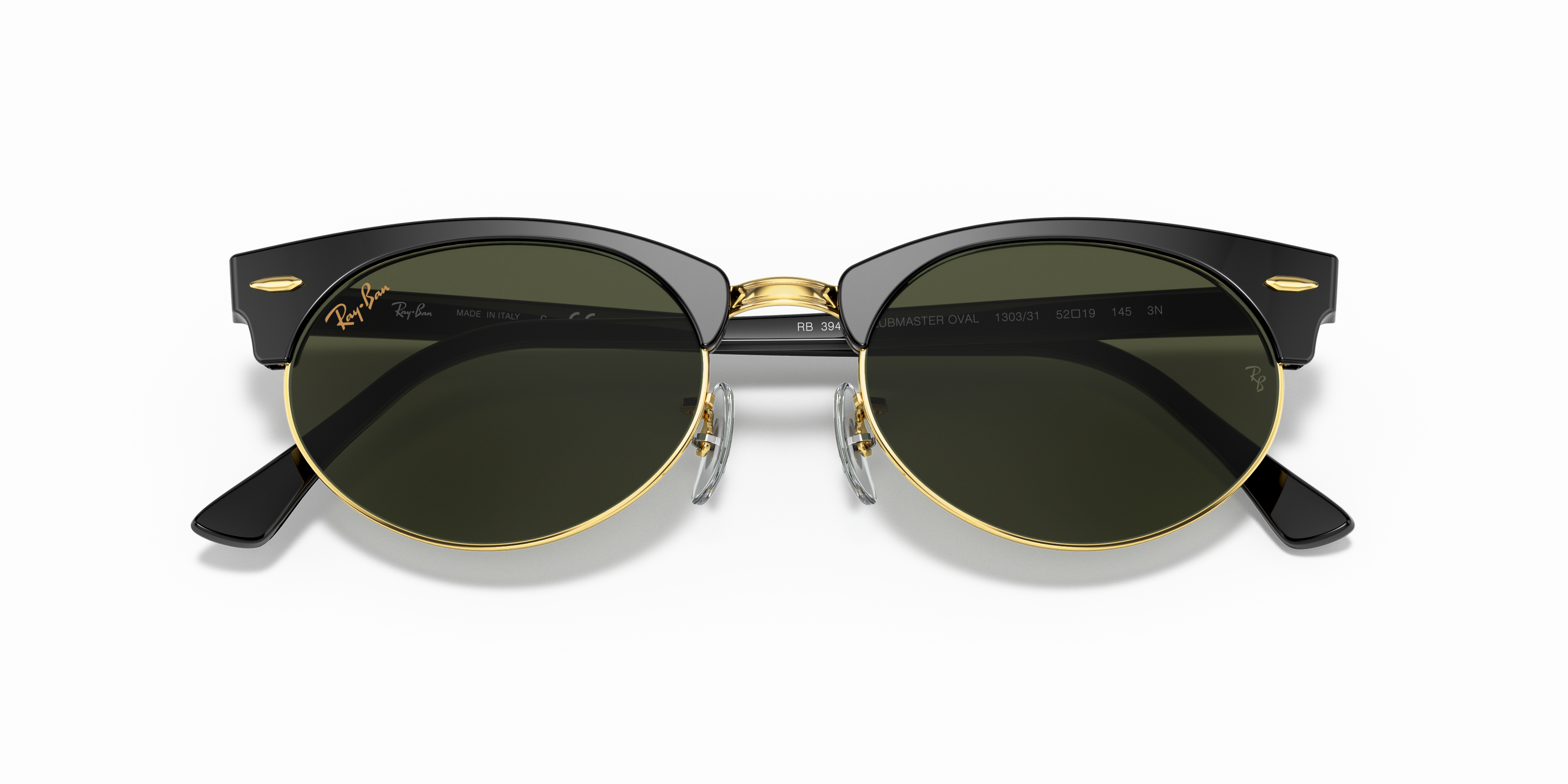 限定セール！ Ray-Ban RB3946 Clubmaster Oval Sunglasses, Shiny Black/Green, 52 mm  - 注目ブランド - www.resortdoscanyons.com.br