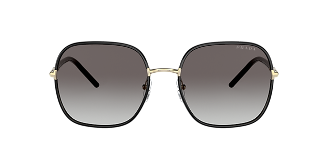 Prada PR 67XS 58 Dark Grey & Pale Gold Sunglasses | Sunglass 