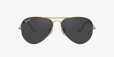 black and gold aviator sunglasses