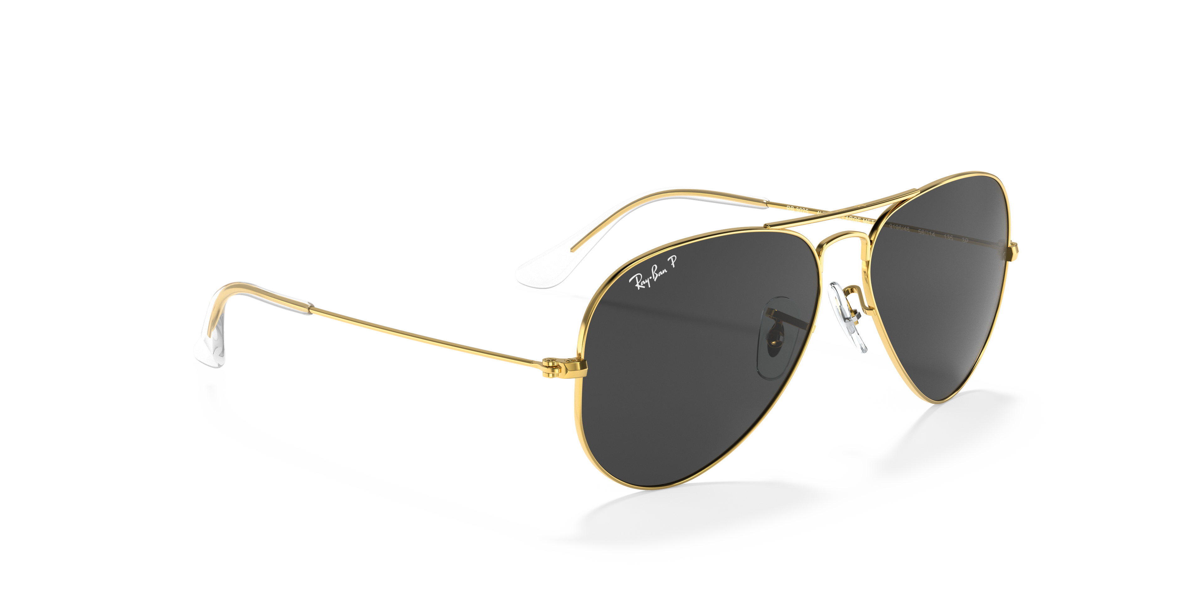 ray ban polarized gold frame