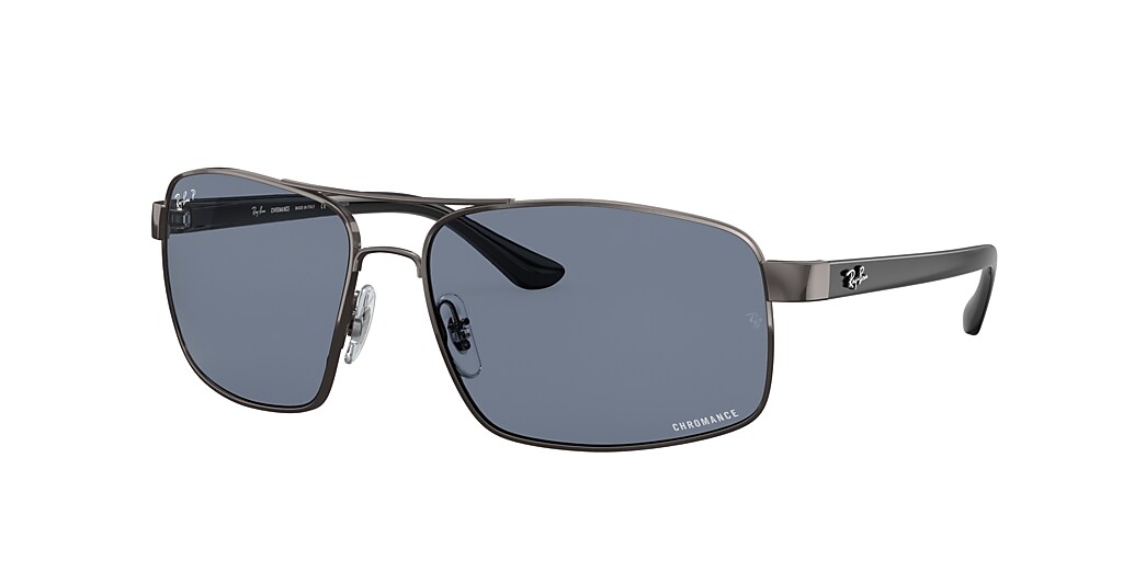 Ray-Ban RB3604 CHROMANCE 62 Blue & Gunmetal Sunglasses | Sunglass Hut ...