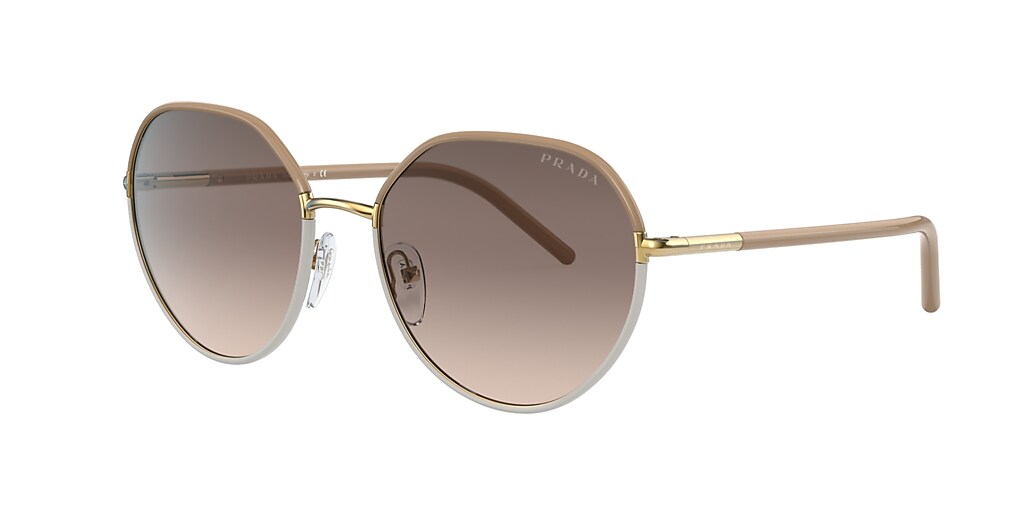 Prada PR 65XS 58 Brown Gradient Grey & Beige/Ivory Sunglasses ...