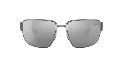 Prada Linea Rossa PS 56VS 62 Light Grey Mirror Silver Gunmetal