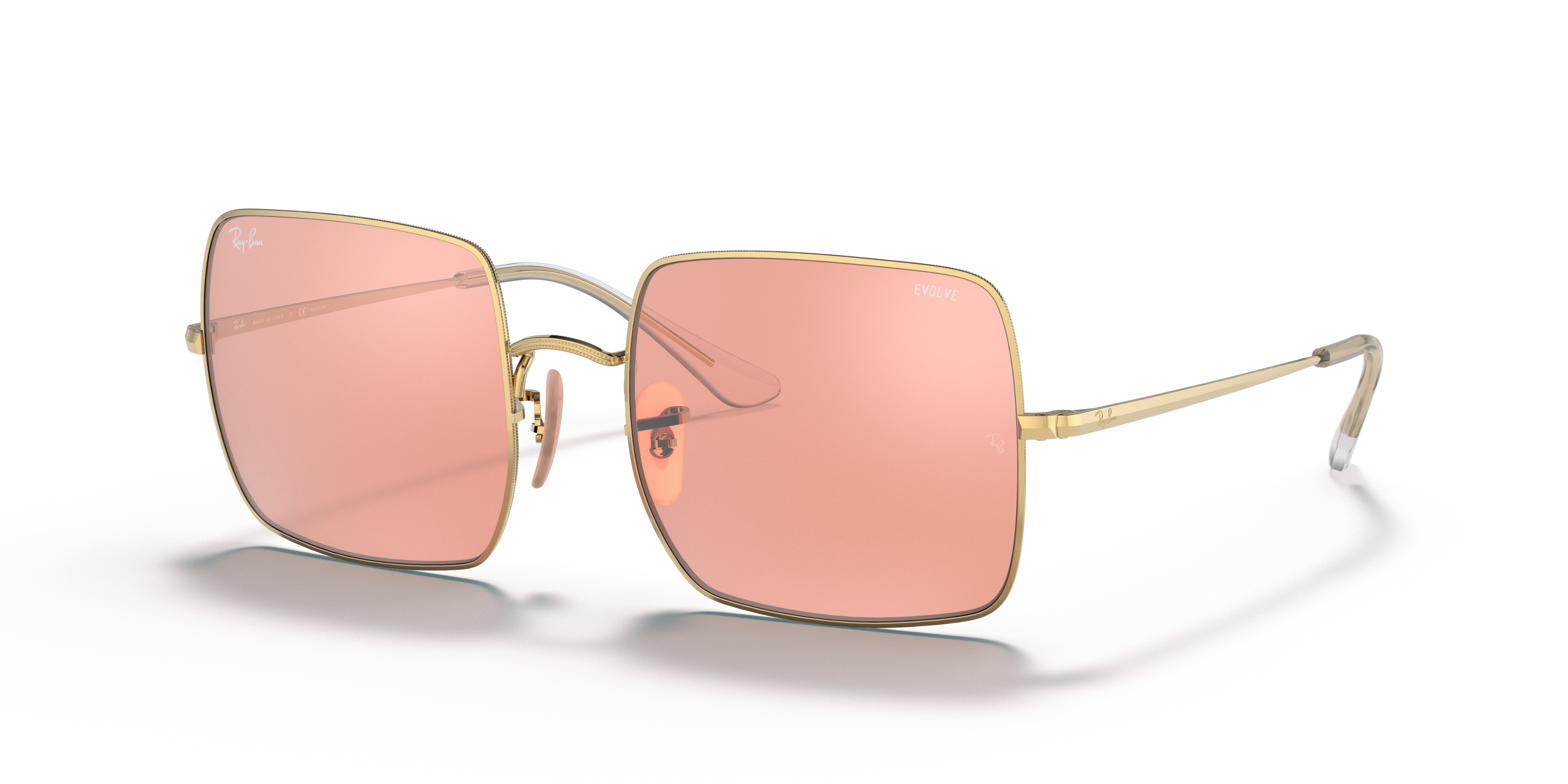 ray ban shiny gold coloured