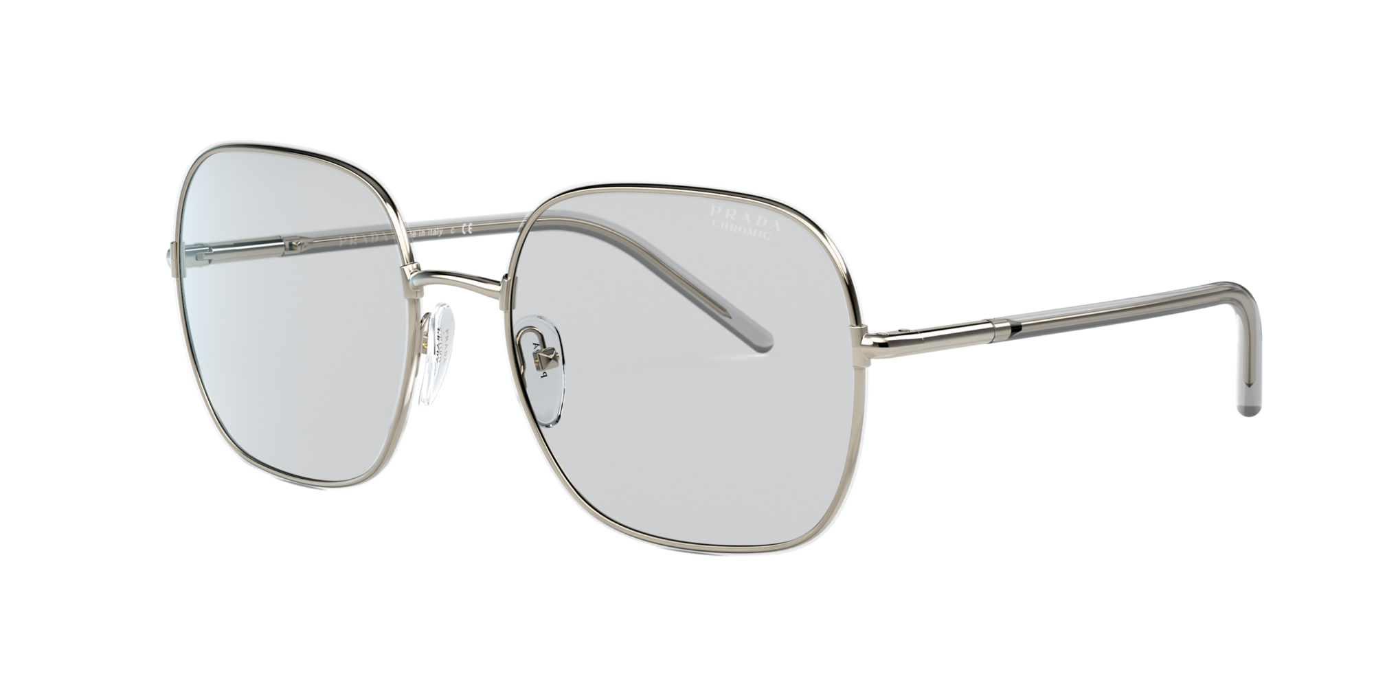 Prada Frau PR 67XS - Frame color: Hellgold, Lens color: Photo Grey, Size 5819- female Metall