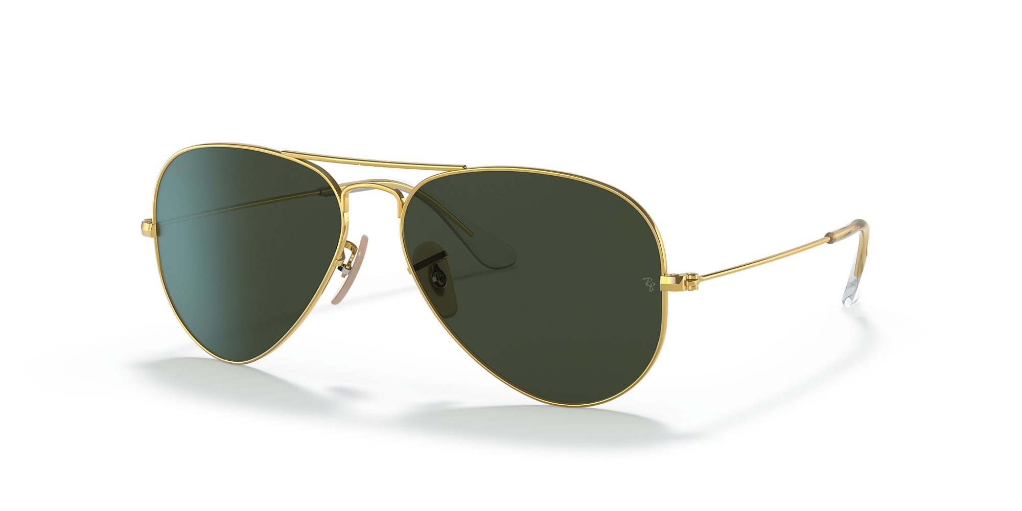Ray Ban Rb3025 Aviator Aviation Collection 58 Green Classic G 15 And Gold Sunglasses Sunglass