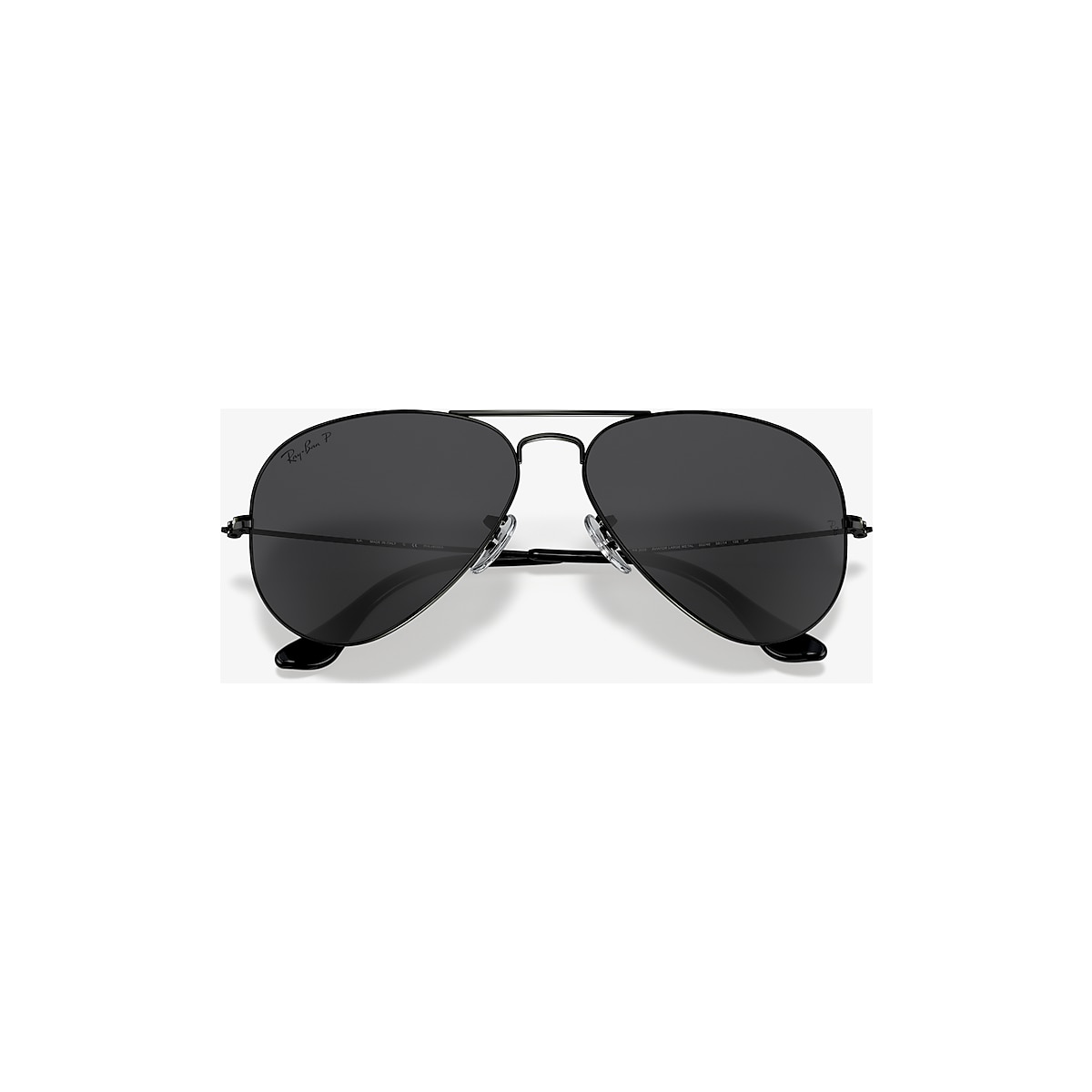 Ray-Ban RB3025 Aviator Total Black 58 Black & Black Polarized Sunglasses