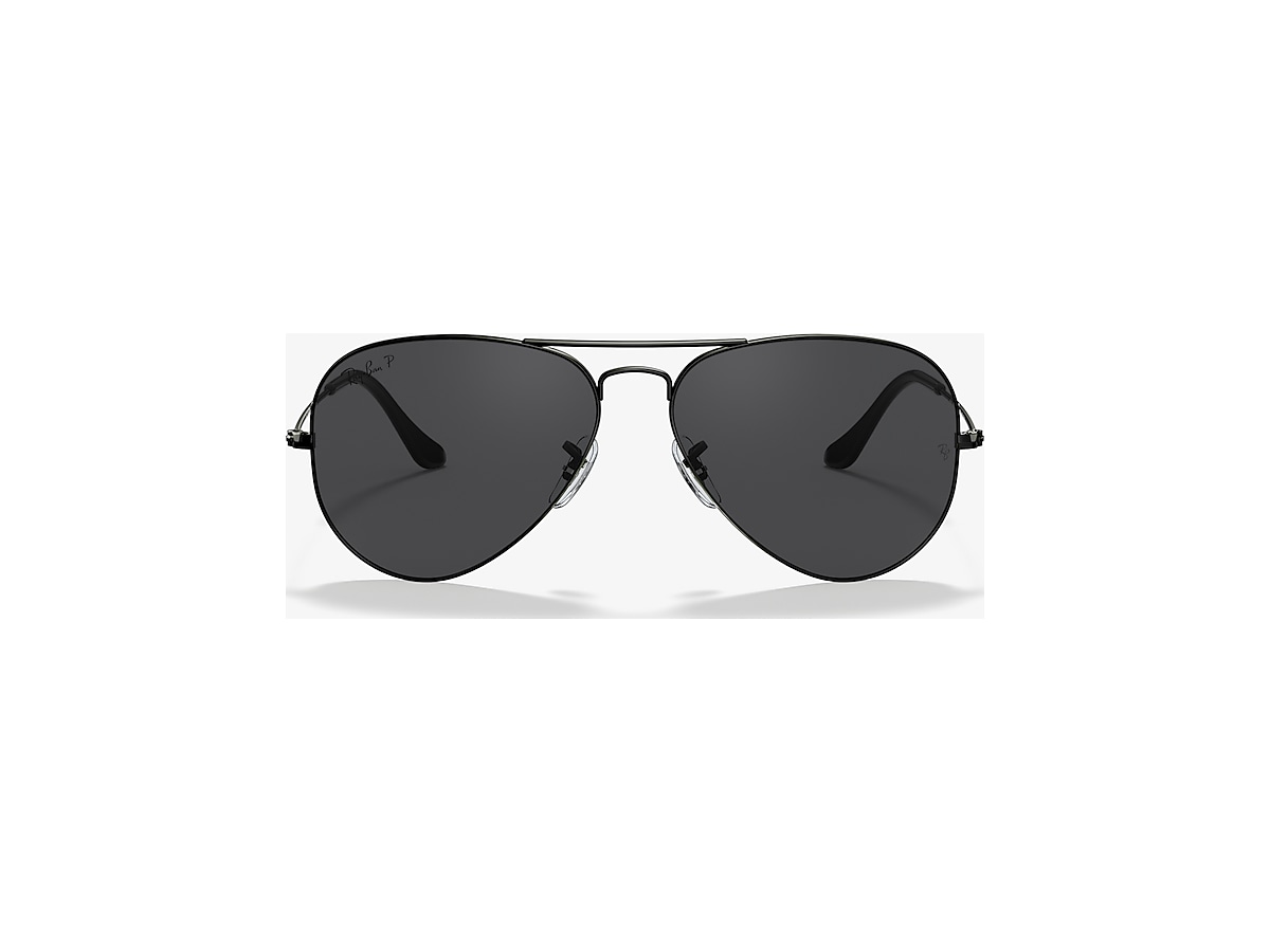 Ray-Ban RB3025 Aviator Total Black 58 Black & Black Polarized Sunglasses |  Sunglass Hut USA