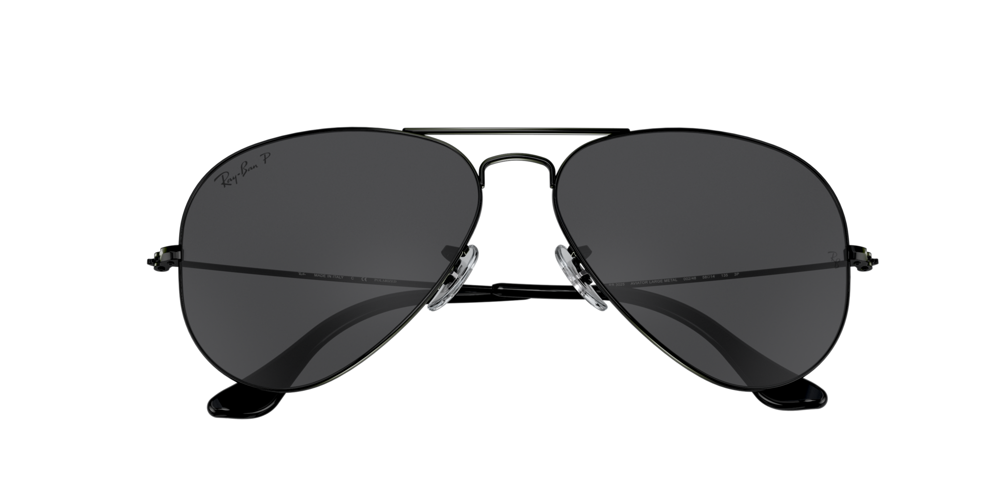 ray ban aviator total black rb3025