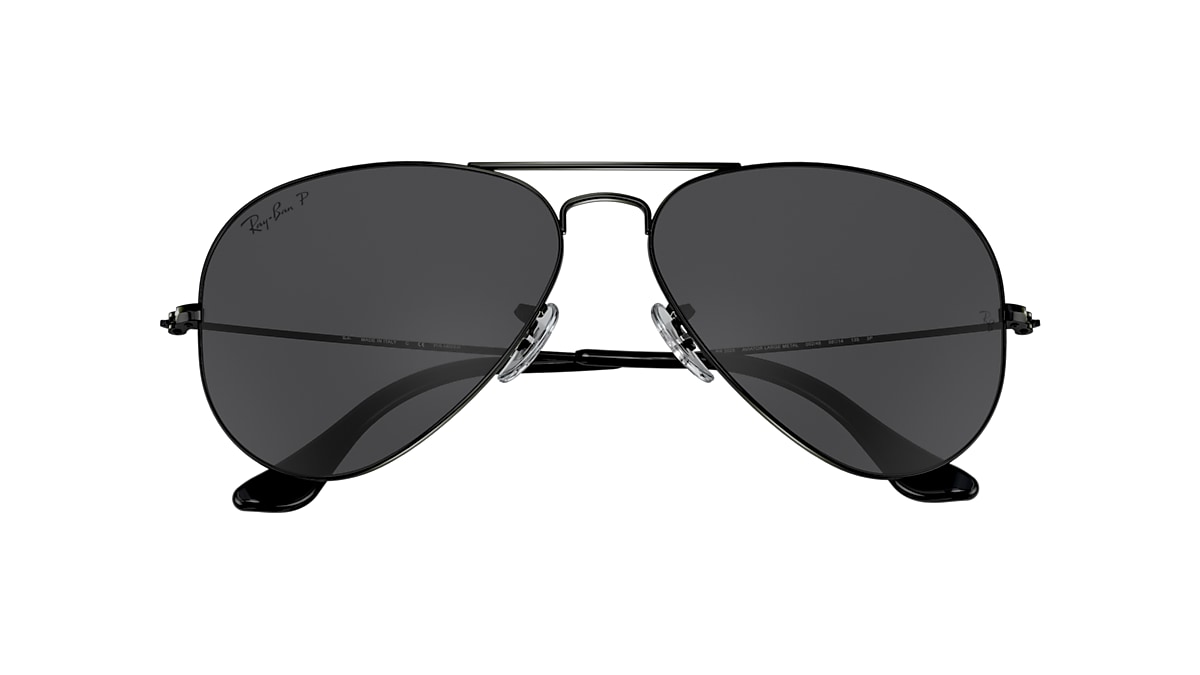 Ray-Ban RB3025 Aviator Total Black Polarized Black & Black Polarized Sunglasses Sunglass USA