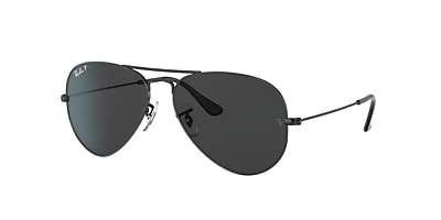 Ray-Ban RB3025 Total Black 58 Polarized Black Black Polarized Sunglasses | Hut USA