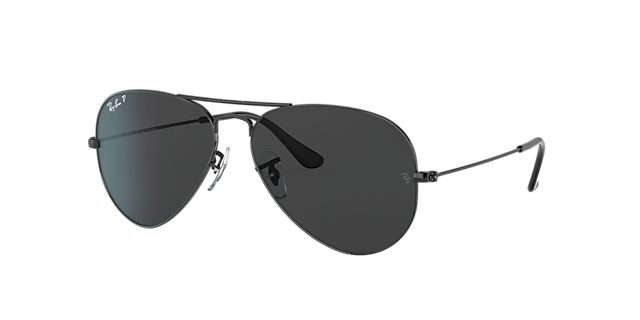 Ray-Ban RB3025 Aviator Total Black 58 Black u0026 Black Polarised Sunglasses |  Sunglass Hut United Kingdom