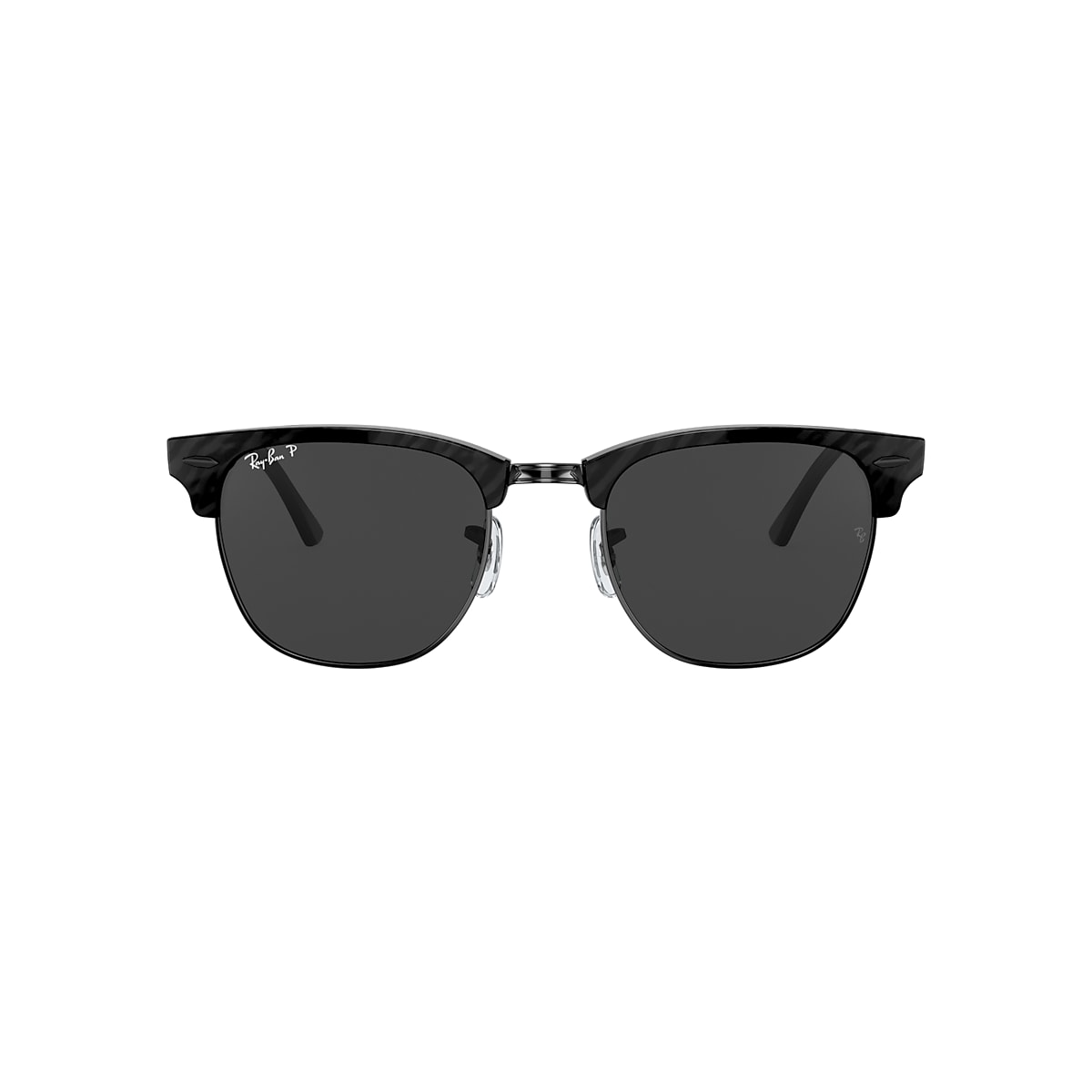 RB3016 Clubmaster Classic 51 Black & Black Polarized Sunglasses | Sunglass Hut USA