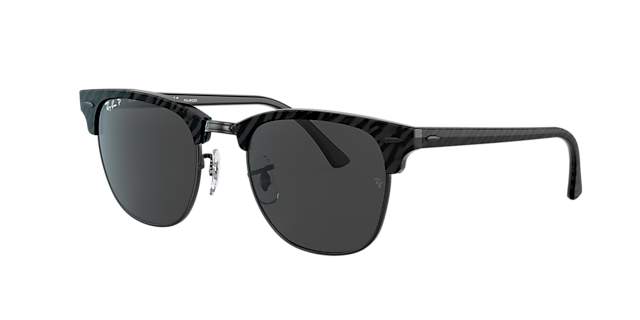 Ray-Ban RB3016 Clubmaster Classic 51 Black & Wrinkled Black On 