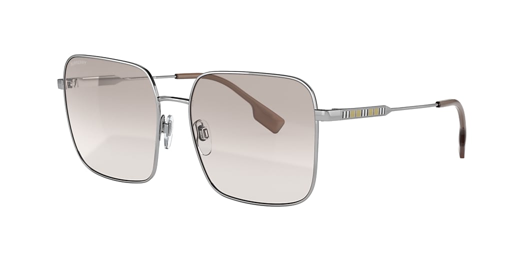 Burberry BE3119 JUDE 58 Light Brown Mirror Gradient Gold & Silver Sunglasses Sunglass Hut USA