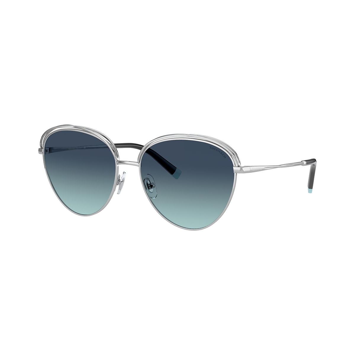 TIFFANY & CO. TF3075 Silver - Women Luxury Sunglasses, Tiffany Blue  Gradient Lens