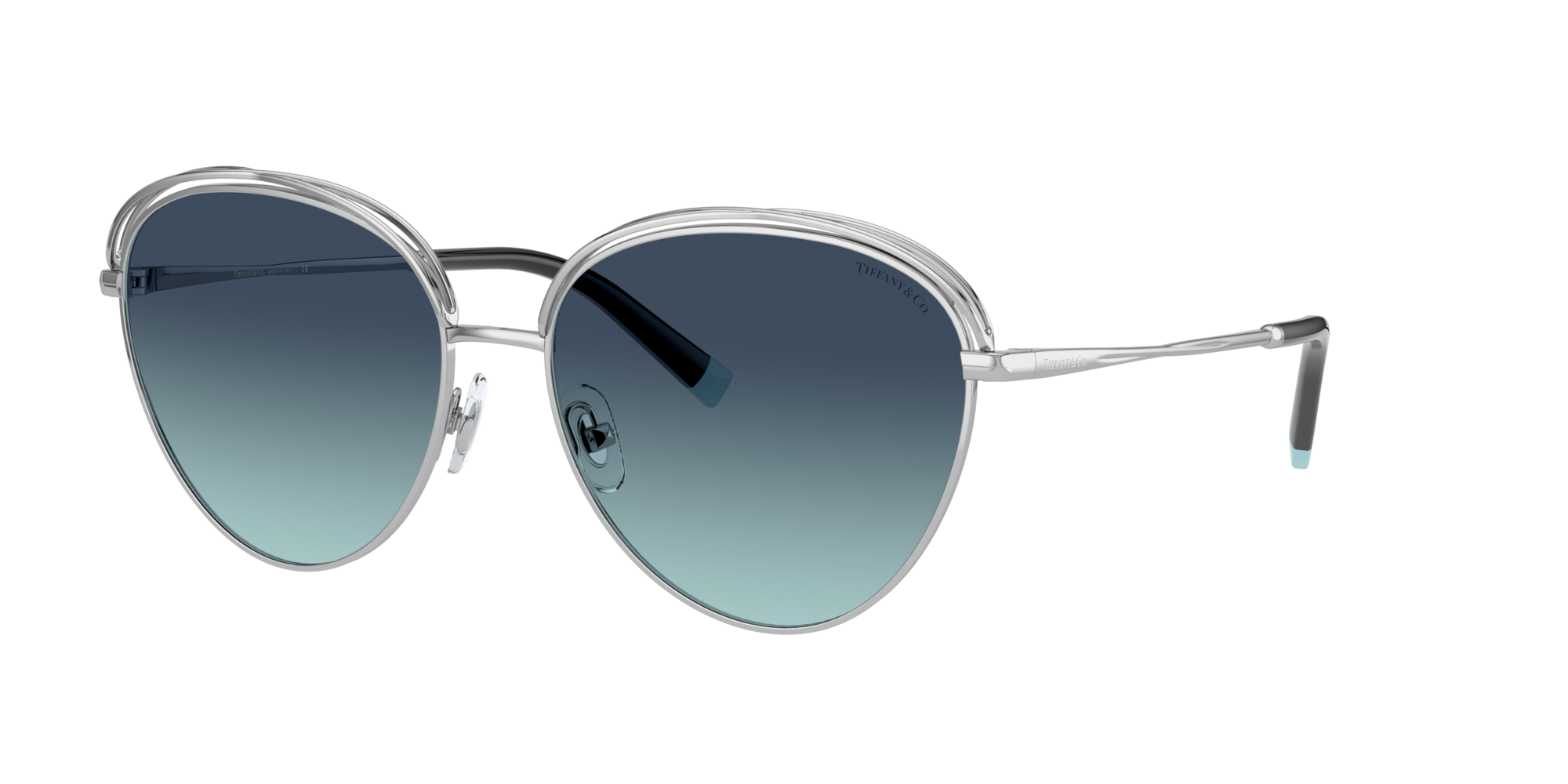 Tiffany & Co . Woman Sunglass Tf3075 In Tiffany Blue Gradient | ModeSens