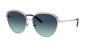 Tiffany & Co. TF3075 58 Tiffany Blue Gradient & Silver Sunglasses 