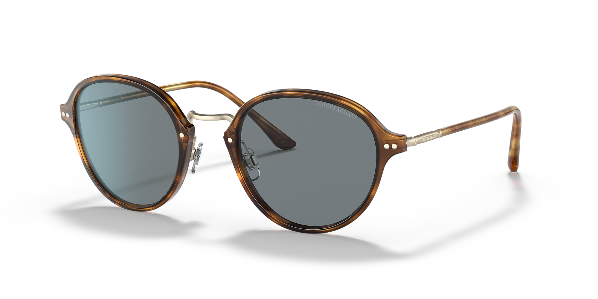 Giorgio Armani AR8139 51 Blue & Brown Tortoise Sunglasses | Sunglass ...