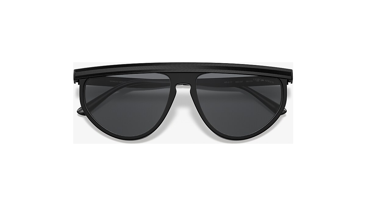 GIORGIO ARMANI AR6117 Matte Black - Men Sunglasses, Dark Grey Lens