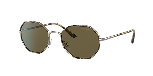 GIORGIO ARMANI AR6112J Bronze nickelé mat - Homme Sunglasses, Brun foncé  Lens