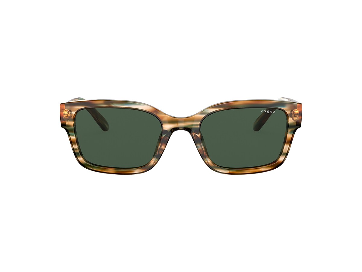 Vogue Eyewear Vo5357s 51 Dark Green Brown Striped Green Sunglasses Sunglass Hut Usa