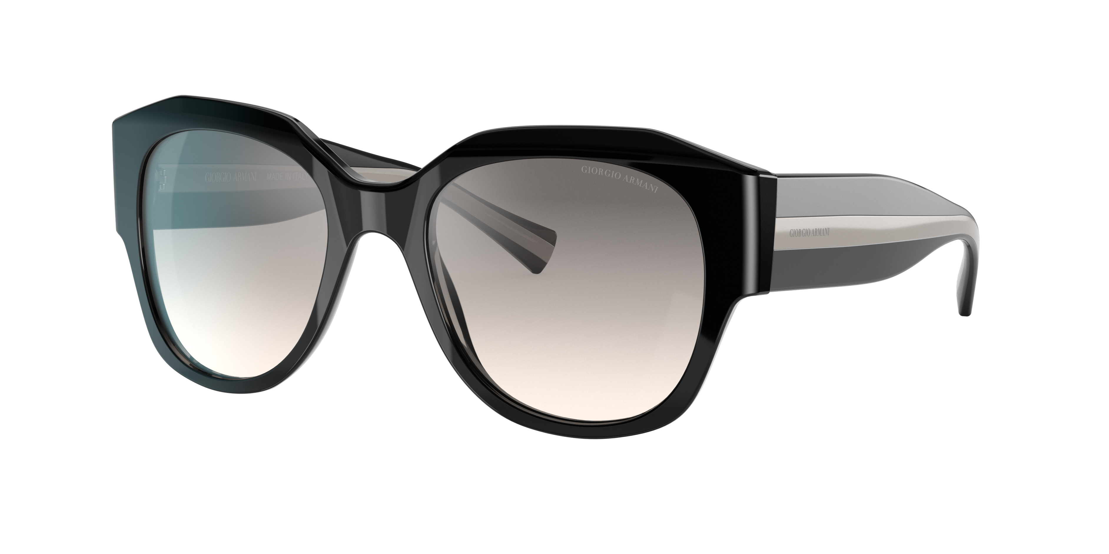 Giorgio Armani Woman Sunglass Ar8140 In Gradient Brown Mirror Silver