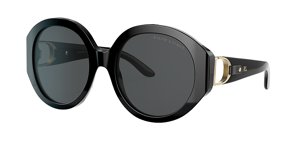 Ralph Lauren RL8188Q 56 Dark Grey & Shiny Black Sunglasses | Sunglass ...