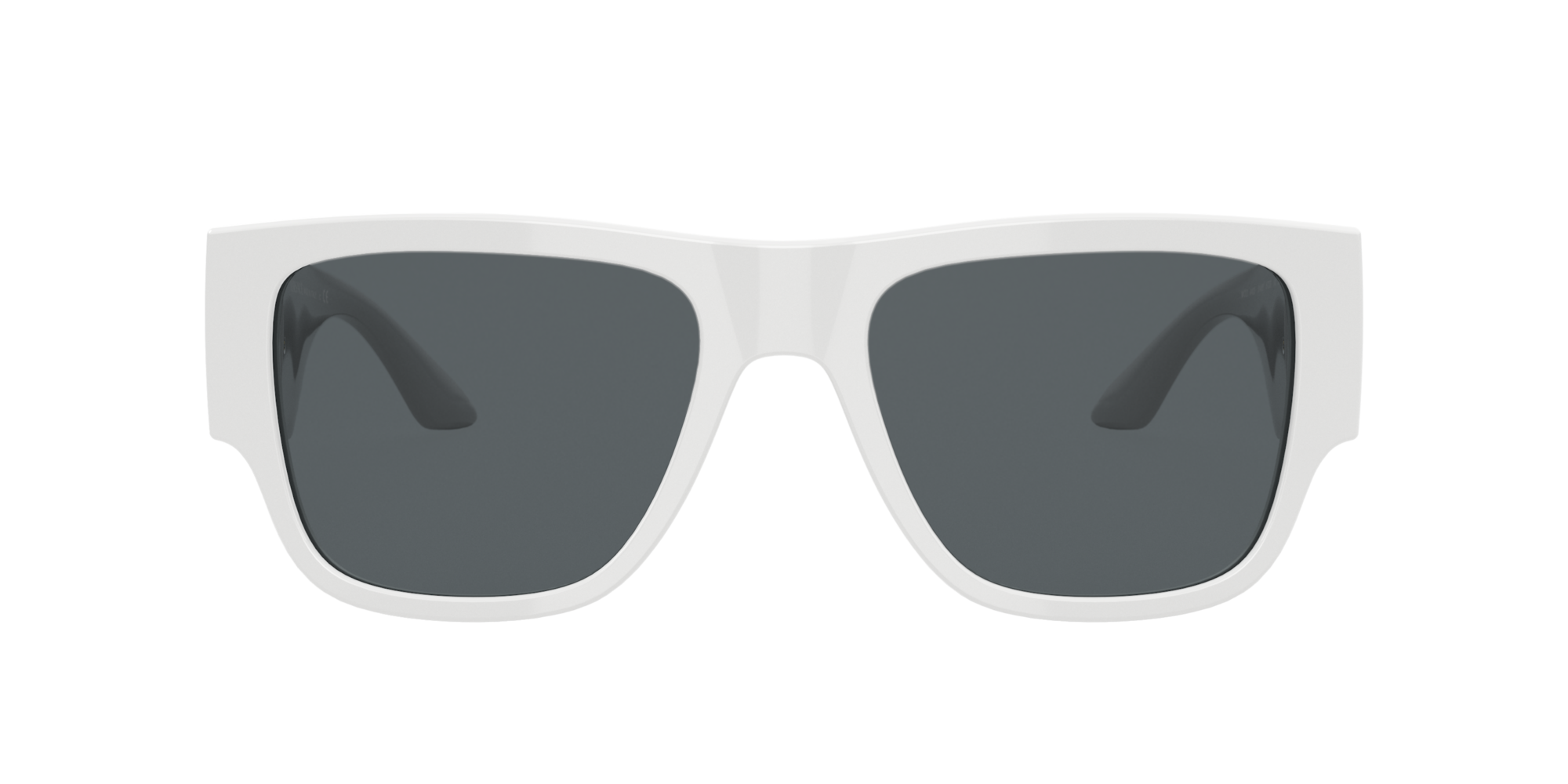 white framed sunglasses
