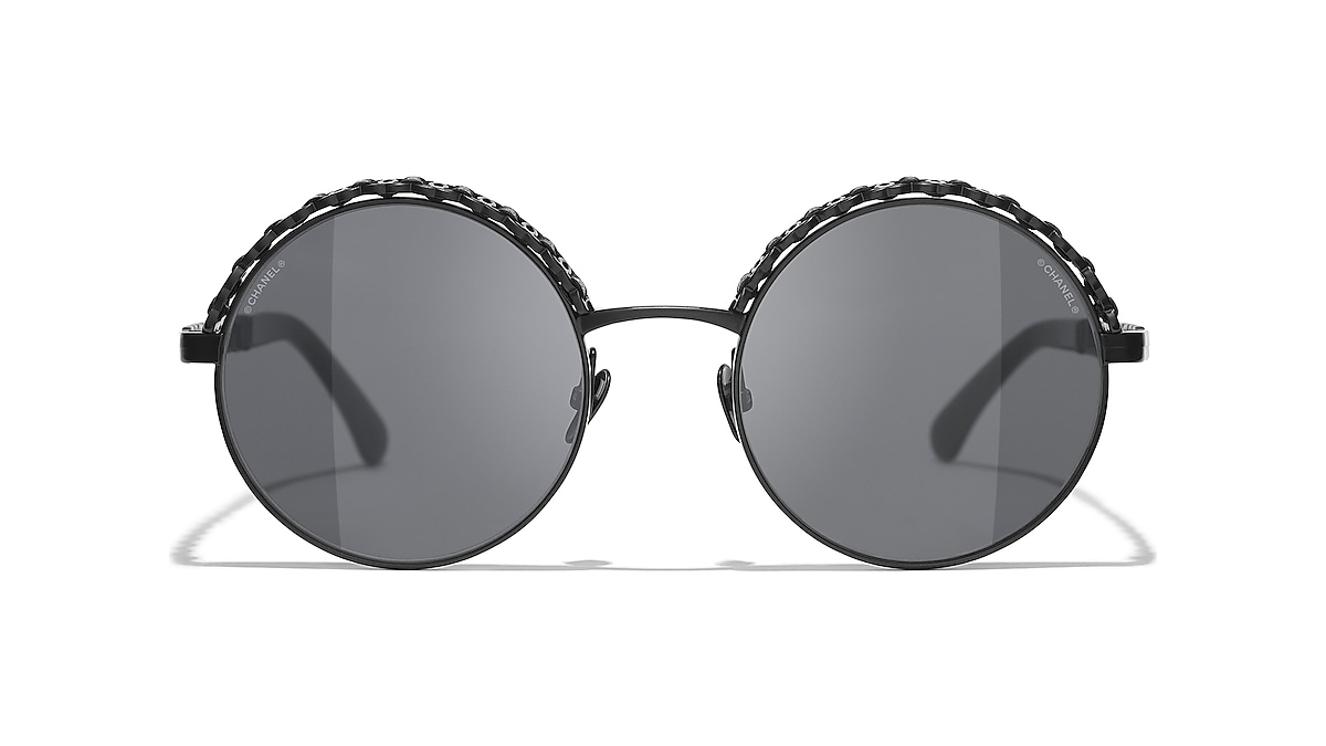 Chanel Round Sunglasses CH4265Q 53 Grey & Black Sunglasses