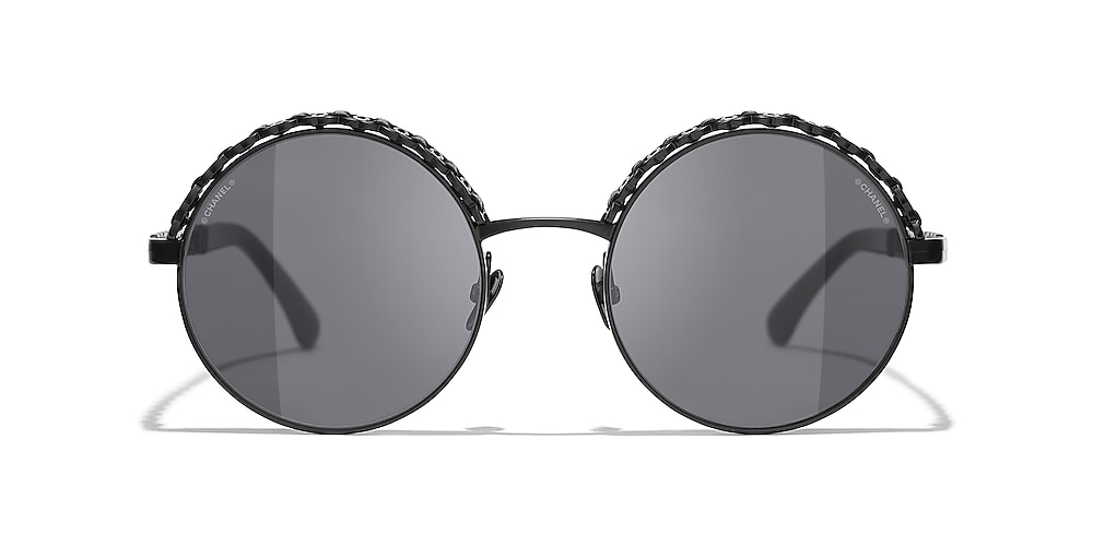 Chanel Round Sunglasses CH4265Q 53 Grey & Black Sunglasses ...