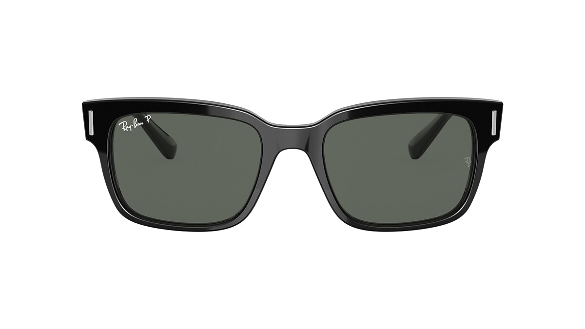 RAY-BAN RB2190 Jeffrey Black - Man Sunglasses, Green Lens