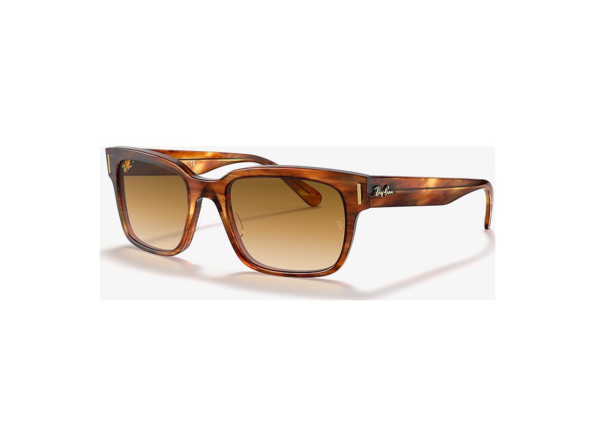 Ray-Ban RB2190 Jeffrey 55 Light Brown Gradient & Striped Havana