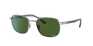 Ray-Ban RB3670CH Chromance 54 Dark Green & Silver Polarized