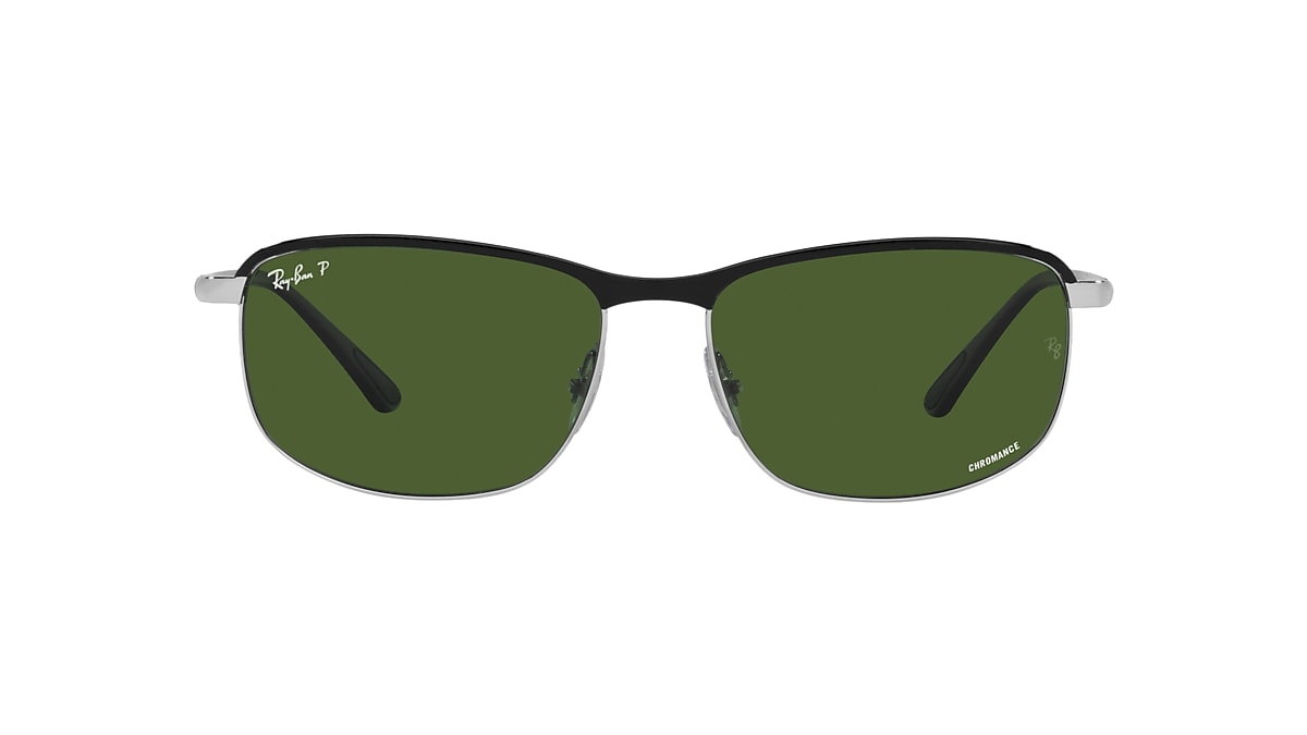 Ray-Ban RB3671CH Chromance 60 Dark & Black On Silver Polarized Sunglasses | Sunglass Hut USA