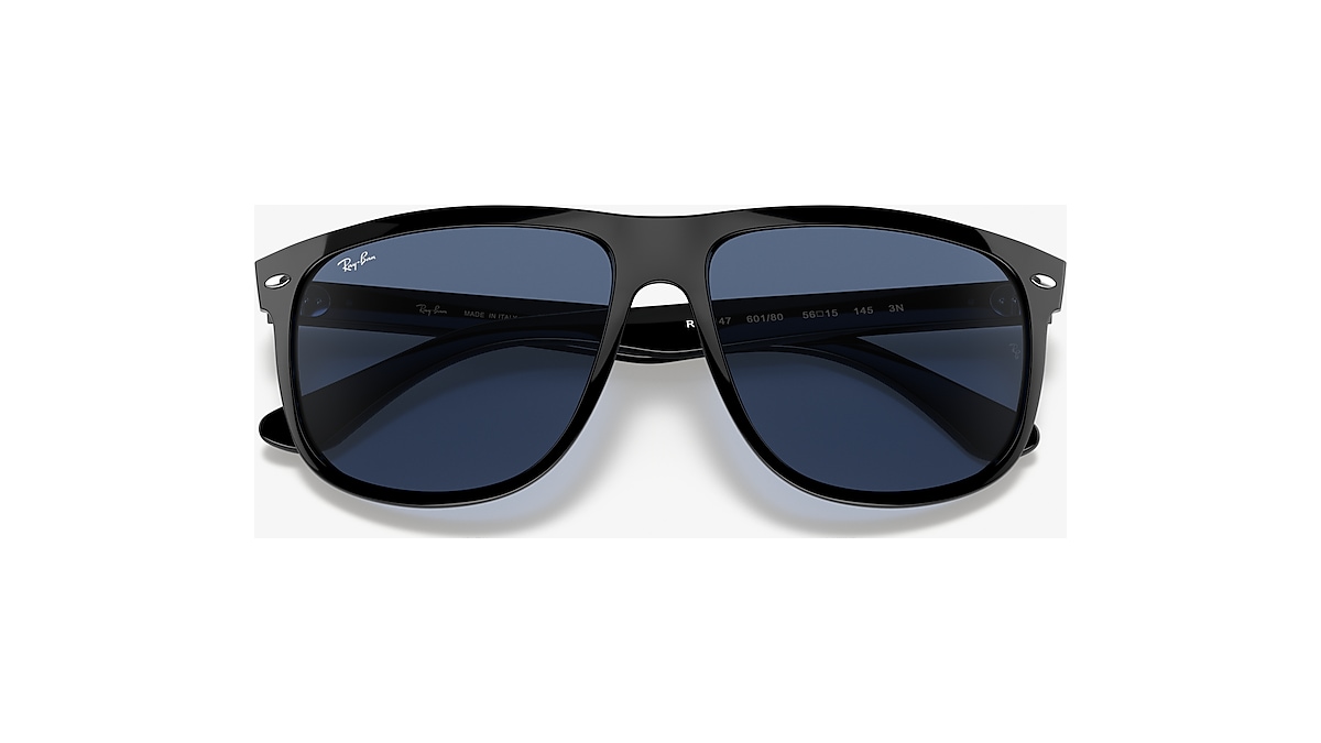 RAY-BAN RB4147 Boyfriend Black - Men Sunglasses, Dark Blue Lens