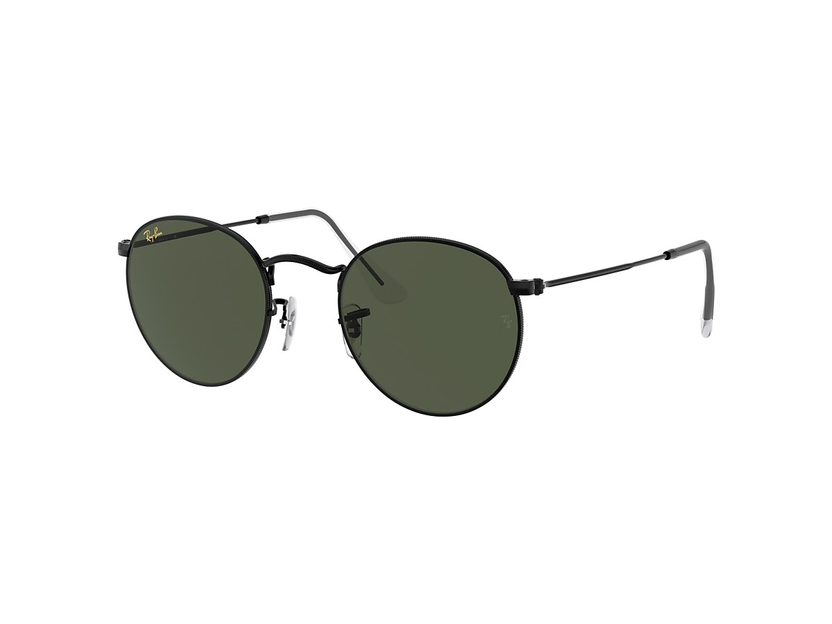 Ray-Ban RB3447 Round Metal 50 Green & Gold Sunglasses