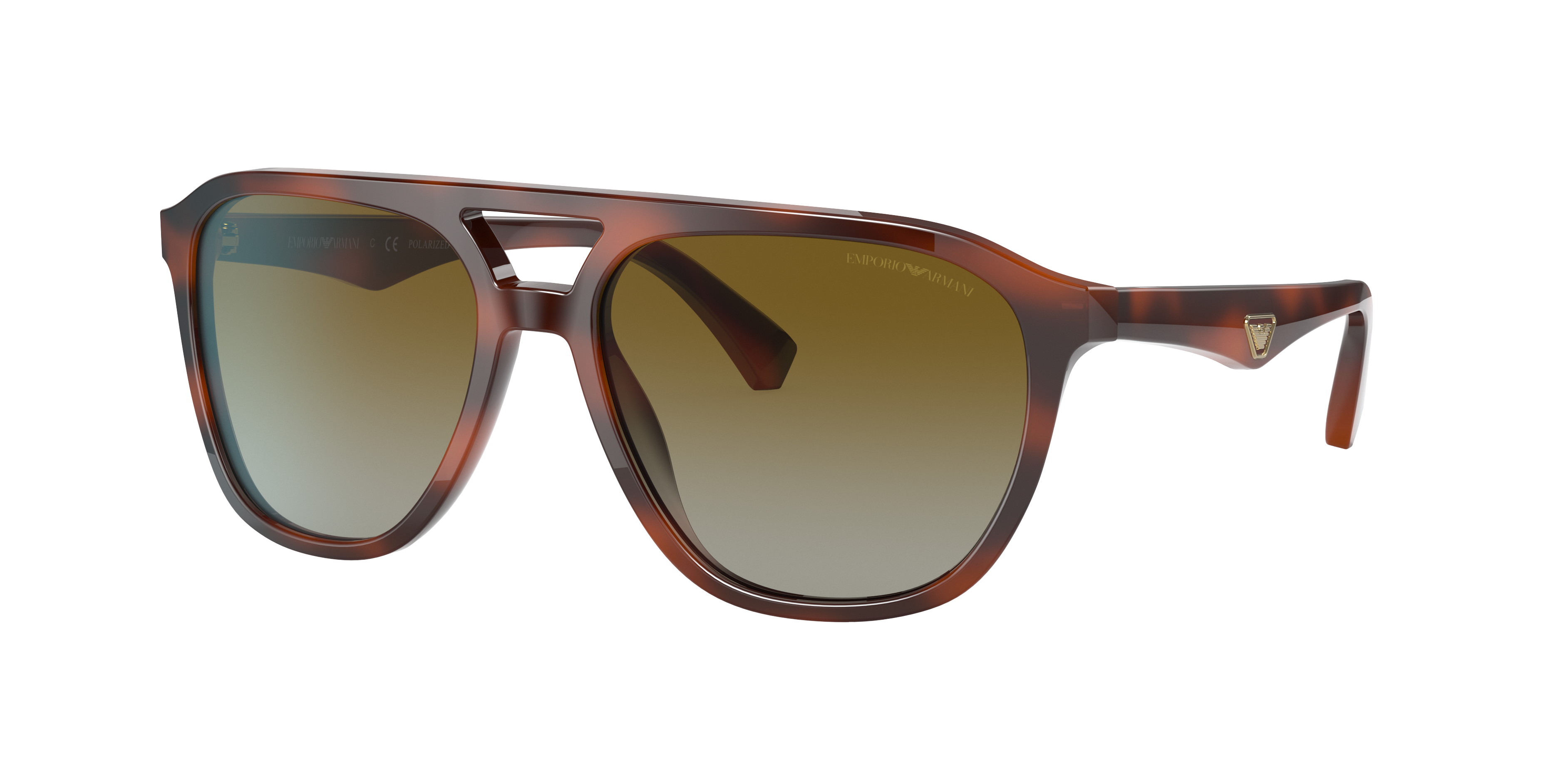 Emporio Armani Man Sunglasses Ea4156 In Polar Gradient Brown