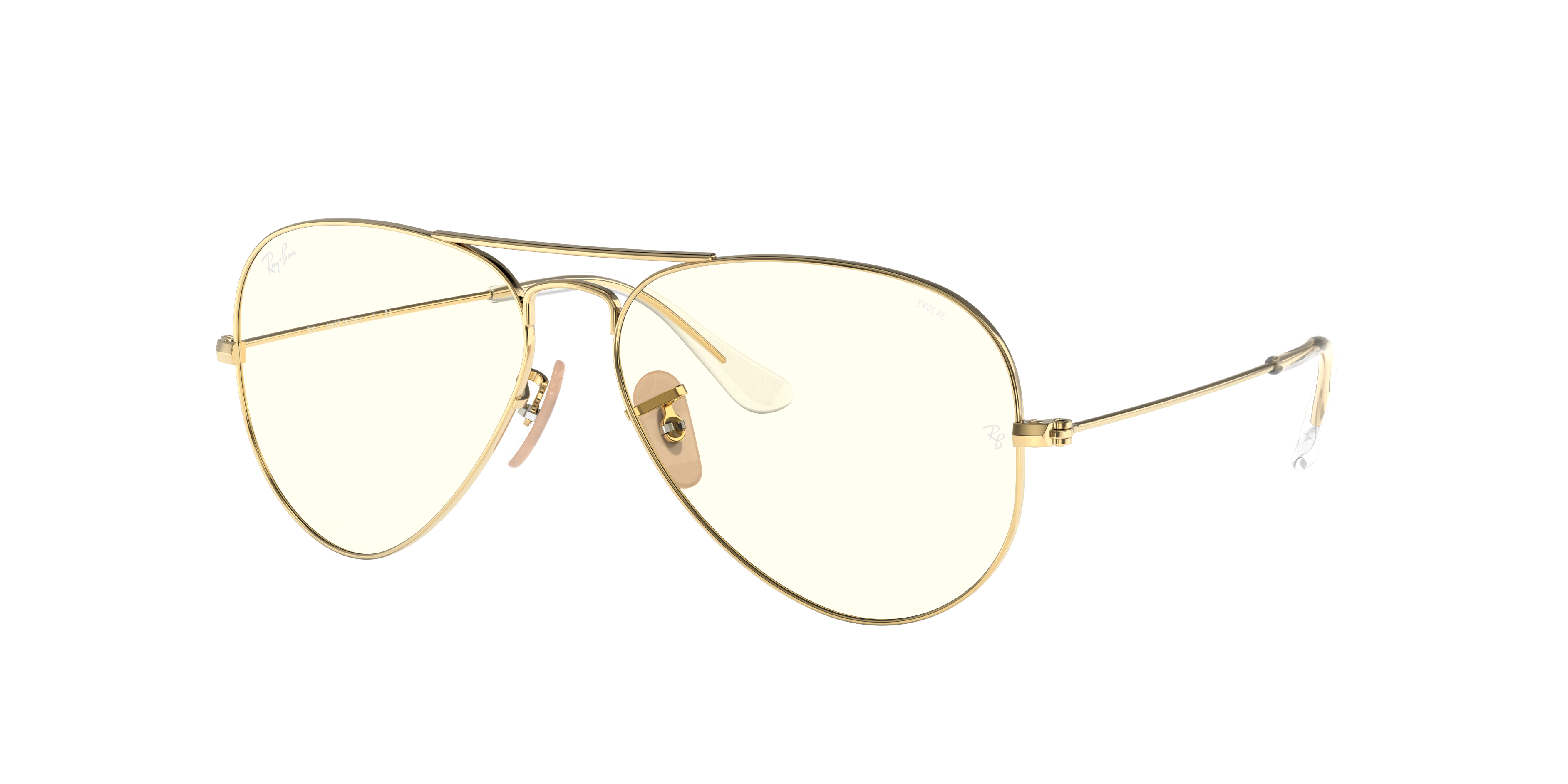 ray ban clear glasses gold