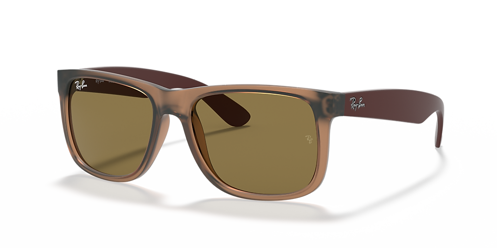 Ray-Ban RB4165 JUSTIN COLOR 51 Brown & Transparent Brown Sunglasses | Sunglass Hut USA