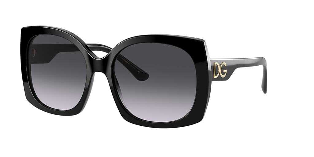 Dolce&Gabbana DG4385 58 Light Grey Gradient Black & Black Sunglasses ...