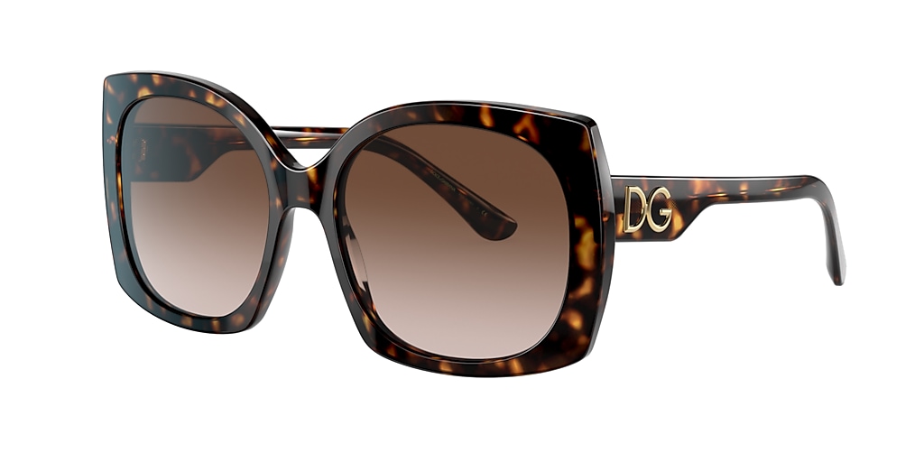 Dolce&Gabbana DG4385 58 Brown Gradient Dark Brown & Havana Sunglasses ...