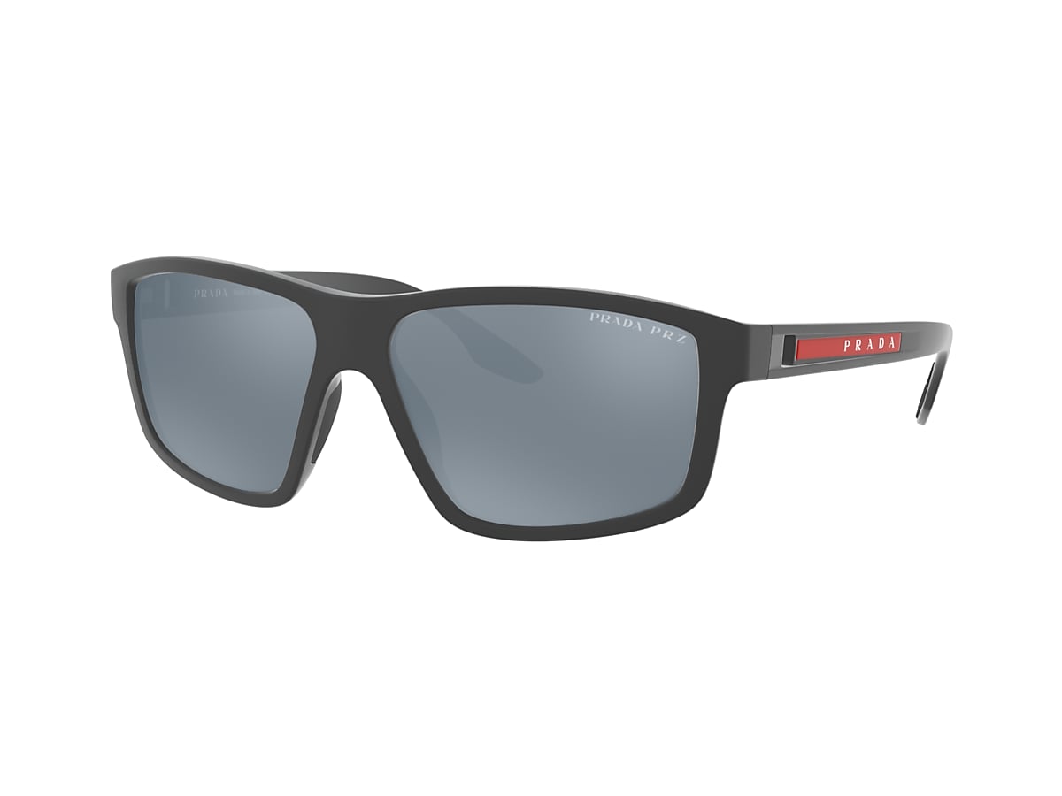 Prada Linea Rossa PS 02XS 60 Polarized Dark Grey Mirror Silver 